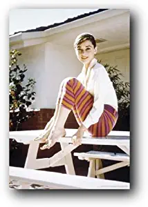 A Audrey Hepburn (Stripes) Movie Poster Print (24X36 UNFRAMED Poster)