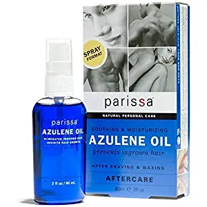 Parissa Azulene After Waxing Oil, Aftercare Oil Prevents Ingrown Hairs Soothes Skin Chamomile Extract, 60 ml (2 oz) Easy Spray Bottle