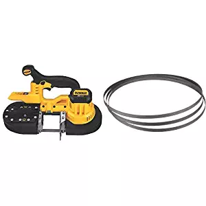 DEWALT DCS371B 20V MAX Lithium-Ion Band Saw, Bare-Tool with DEWALT DW3983C 18 TPI Portable Band Saw Blade, 3-Pack