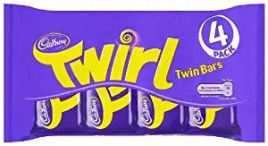 Original Cadbury Twirl Candy Bars Imported from the UK England Twirly Milk Chocolate Fingers Covered In Smooth Cadbury Milk Chocolate Bars Candy For An Afternoon Treat For That Chocolate Escape