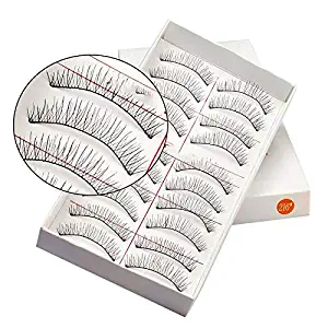 10 pairs of False Eyelashes Makeup Handmade Natural Eye Lash Extension Fake Lashes Soft Eyelash Long,10mm