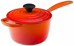 Le Creuset Enameled Cast Iron Saucepan - 1.75 Qt. Flame Orange