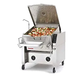 Market Forge 40P-STEM Electric Tilting Skillet 40 Gallon Capacity with Modular Closed Base & Manual Tilt