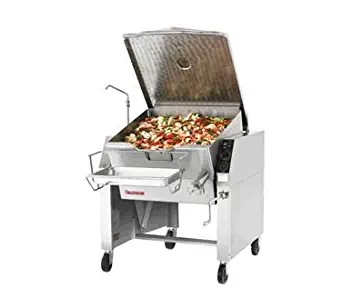 Market Forge 30P-STGL Gas Tilting Skillet 30 Gallon Capacity with Open Leg Frame Base & Manual Tilt