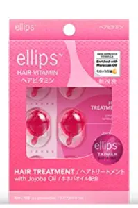 Ellips Hair Vitamins Travel packs No Need to Rinse – with Argan Macadamia Avocado Oils – Vitamins A C E Pro Vitamin B5 – Best Hair Oil Conditioner for All Hair 2020 version (Pink)