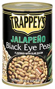 Trappey's Jalapeno Black eye Peas ,With Slab Bacon, 15.5-Ounces(Pack of 6)