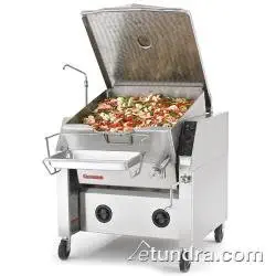 Market Forge 40P-STGL Gas Tilting Skillet 40 Gallon Capacity with Open Leg Frame Base & Manual Tilt