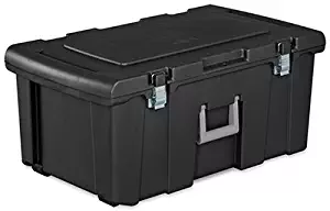 Wheeled Footlocker Storage Tote, 22 Gallon, 31-1/8x17-1/2x13-7/8 - Lot of 2