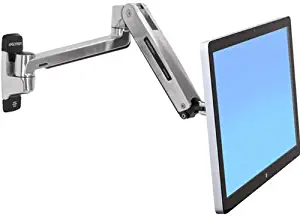 Ergotron LX HD Sit-Stand Wall Mount LCD Arm - Wall Mount, Polished Aluminum