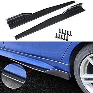 DTOUCH RACING Side Skirts Fits Universal Vehicles Carbon Fiber Modified 860mm Exterior Side Bottom Line Extensions Splitter Lip Car Diffusers