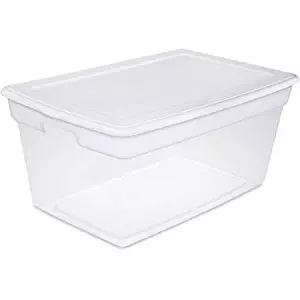 White Sterilite 90 Quart Storage Box - Case of 4 Unit