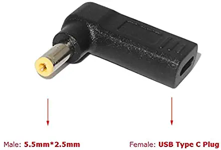 Laptop Power Adapter Connector Dc Plug USB Type C Female to Universal Male Jack Converter for Lenovo Compatible with Asus Notebook Charger (5525 for Asus Lenovo)