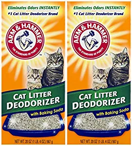 ARM & HAMMER Cat Litter Deodorizer With Activated Baking Soda 20 oz (Pack of 2)