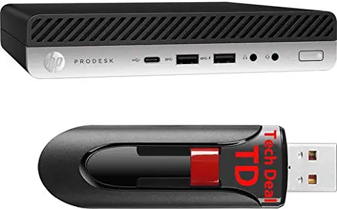 HP Prodesk 600 G5 Business Mini Desktop i5-9500T 16G 256GB NVME SSD Windows 10 Pro with TD 32G Flash Drive