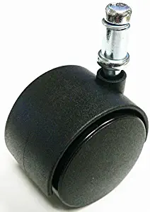 Oajen 2" Chair Caster Wheel, 3/8" x 1" Grip Ring stem, Pack of 5