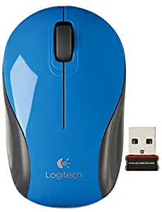 Logitech M187 2.4GHz Wireless 3-Button Optical Mini Scroll Mouse - Blue 910-002728
