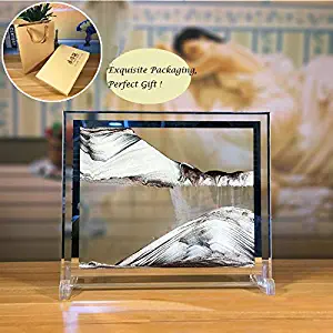 Moving Sand Art Picture Sandscapes in Motion Office Desktop Art Decor Toys Gold