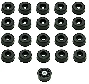 20 Soft Round Rubber Feet - .437 H X 1.062 D - Made in USA